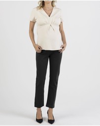Angel Maternity - Maternity Straight Cut Ponti Work Pants
