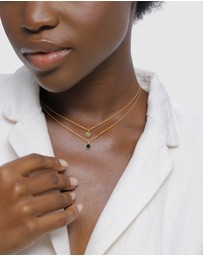 Elli Jewelry - Necklace Layer Crystal 925 Sterling Silver Gold-Plated