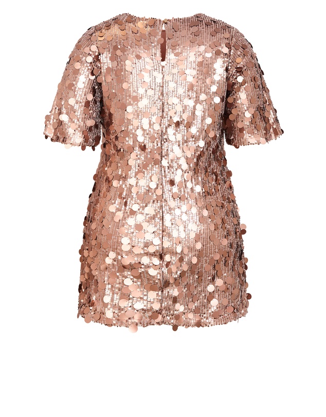 City Chic - Plus size Adorn Sequin Mini Dress - bronze