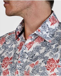 Abelard - Outline Print Slim Fit Shirt