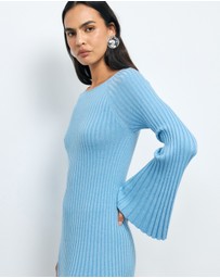 AERE - Indi Accordian Pleated Organic Knit Dress