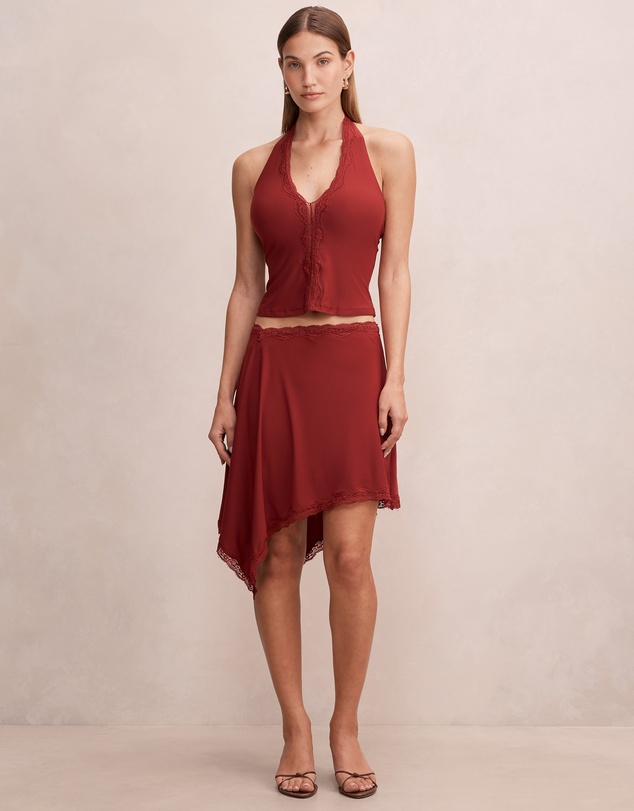 Forever New - Verity Lace Trim Halter Neck Top