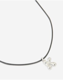 Lovisa - Waterproof Stainless Steel Large Bubble Letter K Cord Necklace