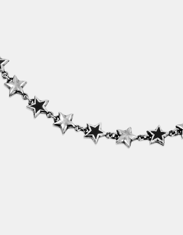 TwoJeys - Black Enameled Stars Necklace