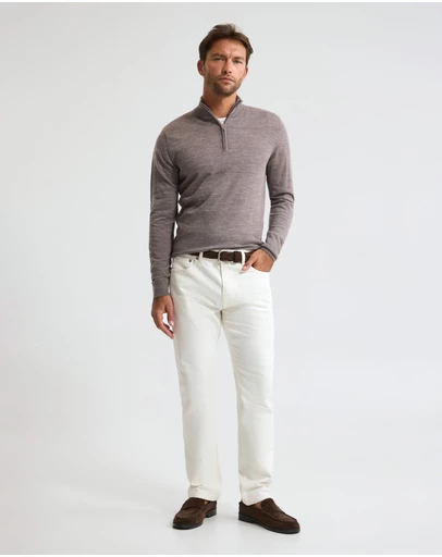 Oxford - Merino Zip-Neck Wool Pullover