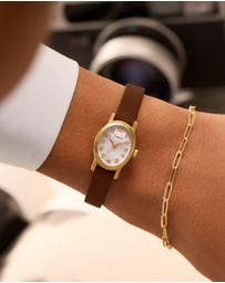 TIMEX - Cavatina 18mm Leather Strap Watch