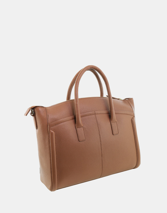 Pierre Cardin - Pierre Cardin Genuine Leather Square Tote Crossbody Bag