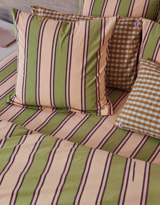 Mosey Me - Carnival Stripe Euro Pillowcase Set
