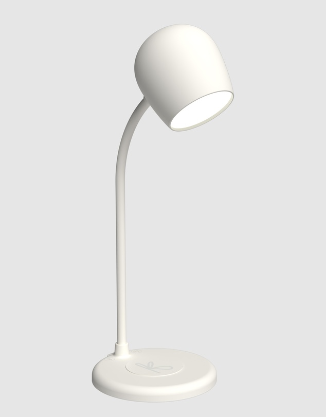 Kreafunk - Kreafunk Ellie Lamp W/ Qi Charger And Bluetooth Speaker - White