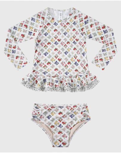 Aqua Blu Kids - Petit Four Long Sleeve Rash Vest Set - Kids