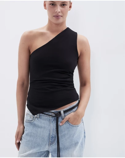 UNISON - Aus Cotton One Shoulder Top