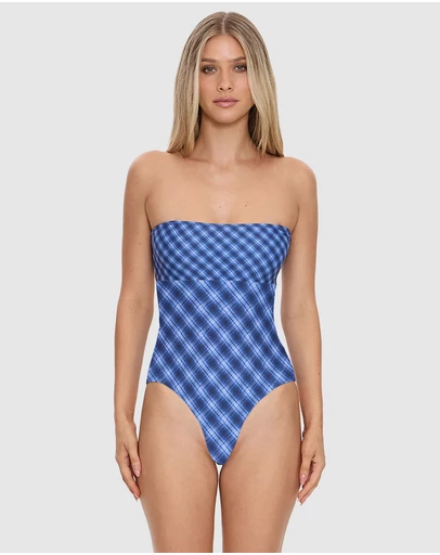 Thrills - High Speed Check Strapless One-Piece Swimsuit