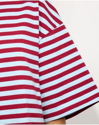 Dazie - Nostalgia Stripe Oversized Boyfriend Tee