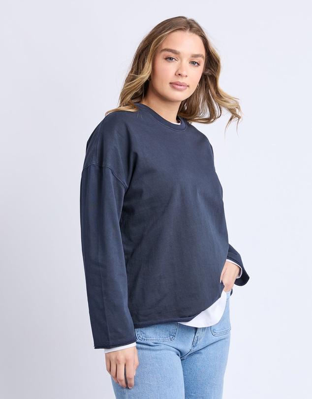 Foxwood - Knock Off Long Sleeve Tee Navy