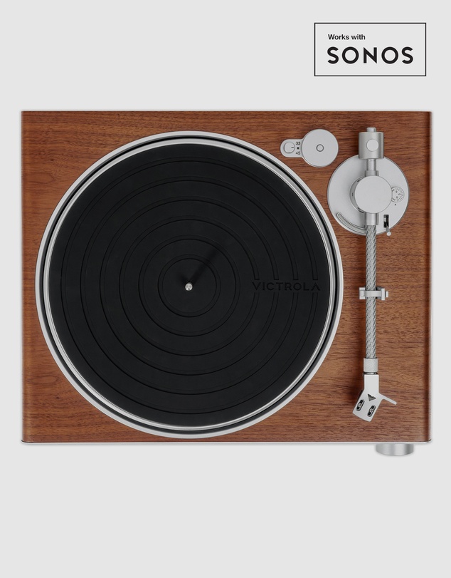 Victrola - Victrola Stream Sapphire Wi-Fi & Bluetooth Turntable - Walnut