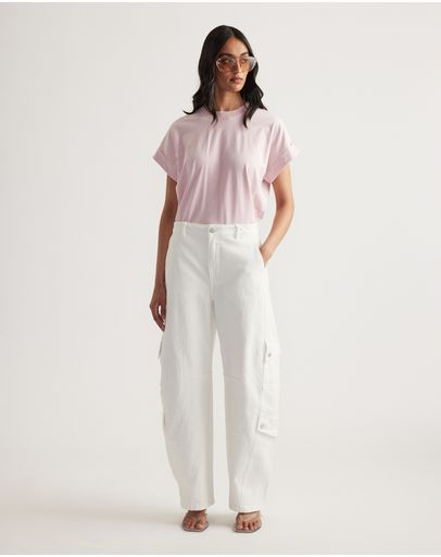 Chalk Pink Acid Wash