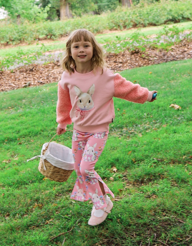 Rock Your Kid - Hunny Bunny Bonnie Flare Legging in Peach