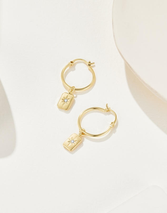 Mestige - True North Earrings - 18K Gold Plated