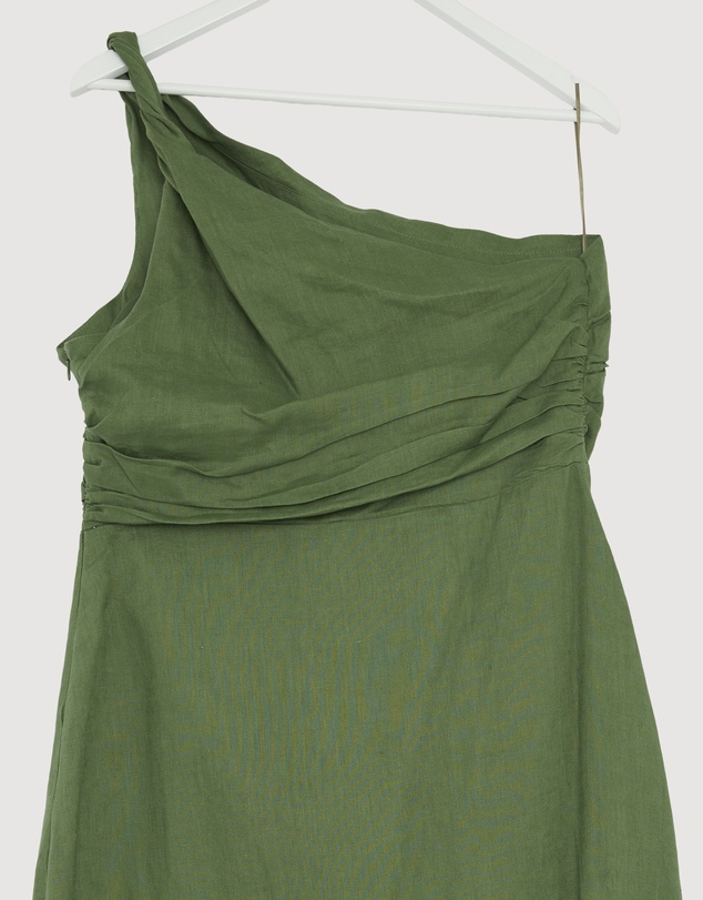Revibe - Repaired AERE Lettie One Shoulder Maxi Dress - AU 16