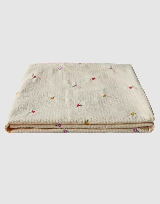 Mosey Me - Forget Me Not Embroidered Tablecloth