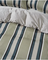 Linen House - Nara Bamboo Cotton 400TC Stripe Quilt Cover Set