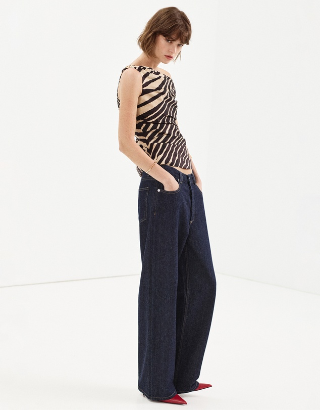 M.N.G - Asymmetrical Draped Top
