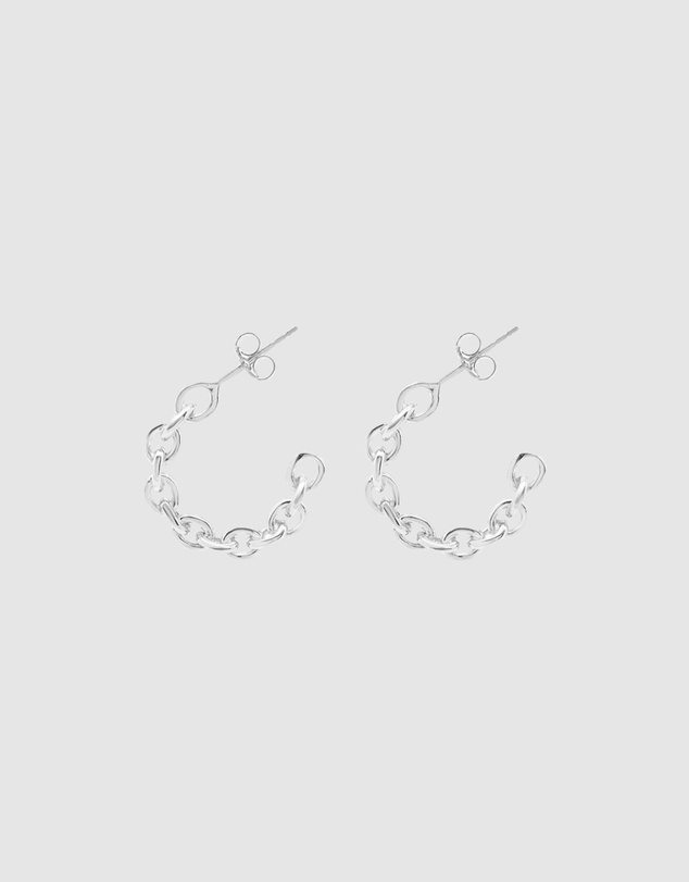 Ichu - Silver Chain Hoops