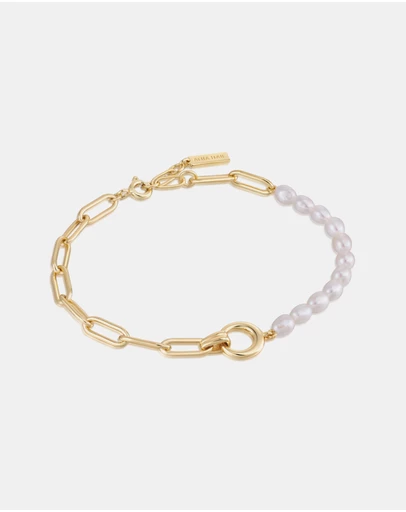 Ania Haie - Pearl Chunky Link Chain Bracelet