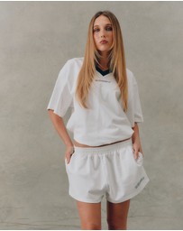 SSAINT - Reflective V Neck Tee White