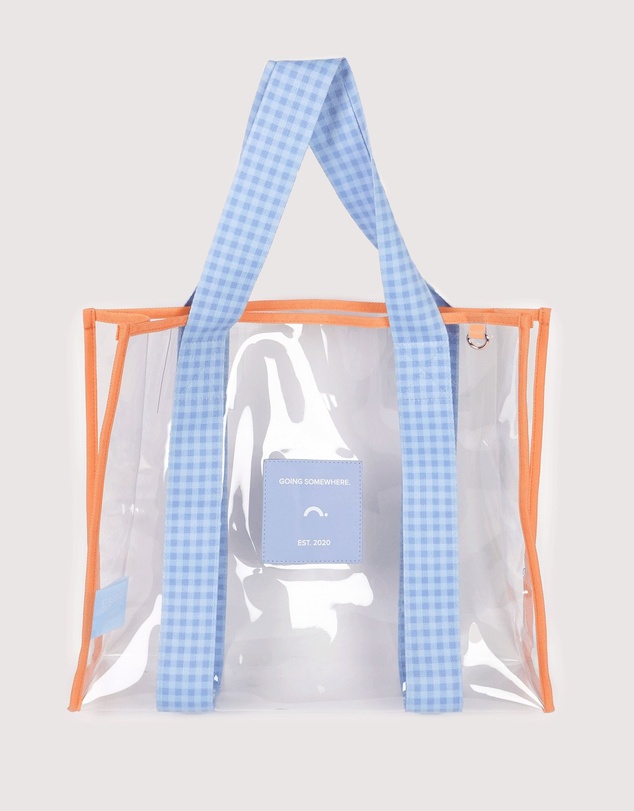 The Somewhere Co - Blue & Orange Cheeky Tote Bag