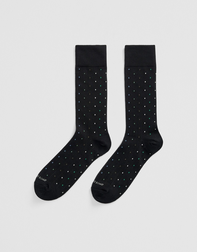 Country Road - Rib Square Dot Sock