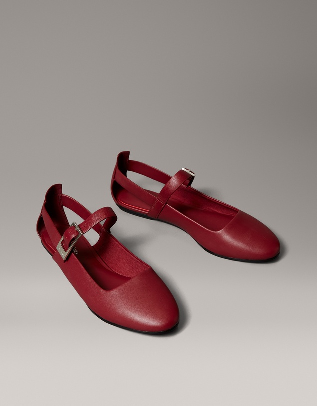Calvin Klein - Leather Airfit Cushioned Ballerinas