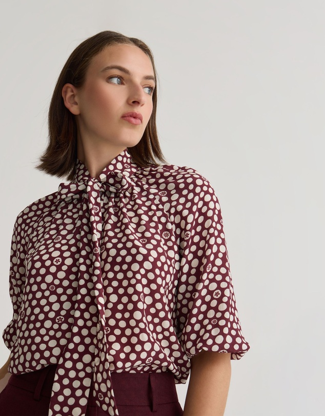 Oxford - Simone Tie Neck Shirt