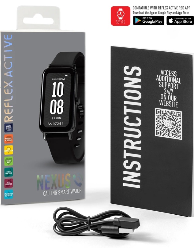 Reflex Active - NEXUS Calling Black Strap Smart Watch