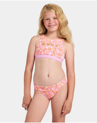 Roxy - Girls 8 to 16 Petal Party Crop Top Two Piece