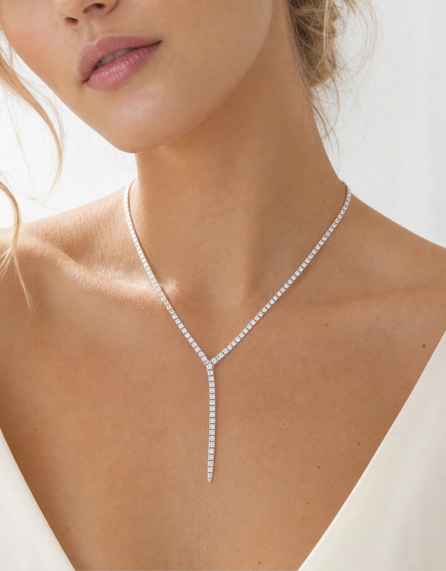 Izoa - Josephine Tennis Drop Necklace