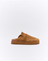 Walnut Melbourne - Della Leather Mule