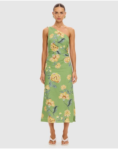 KIVARI - Eve One Shoulder Midi Dress