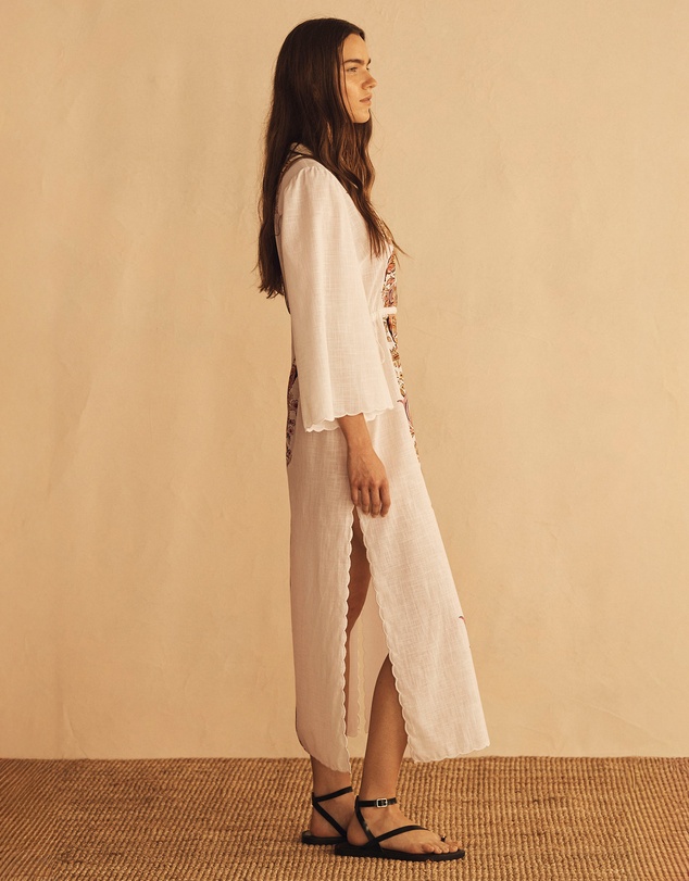 AUR OCEA - Bel Fiore Trellis Scallop Tunic Dress