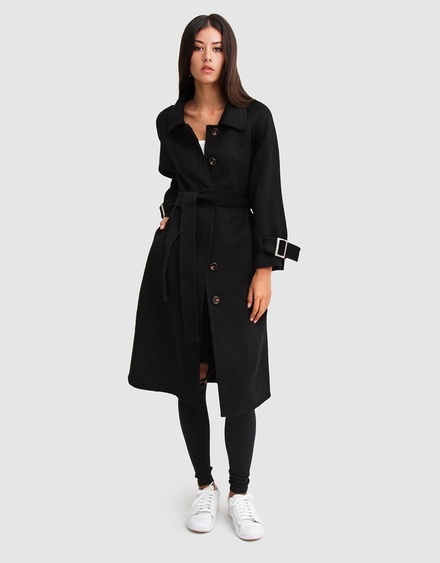 Belle & Bloom - Shore To Shore Belted Wool Coat