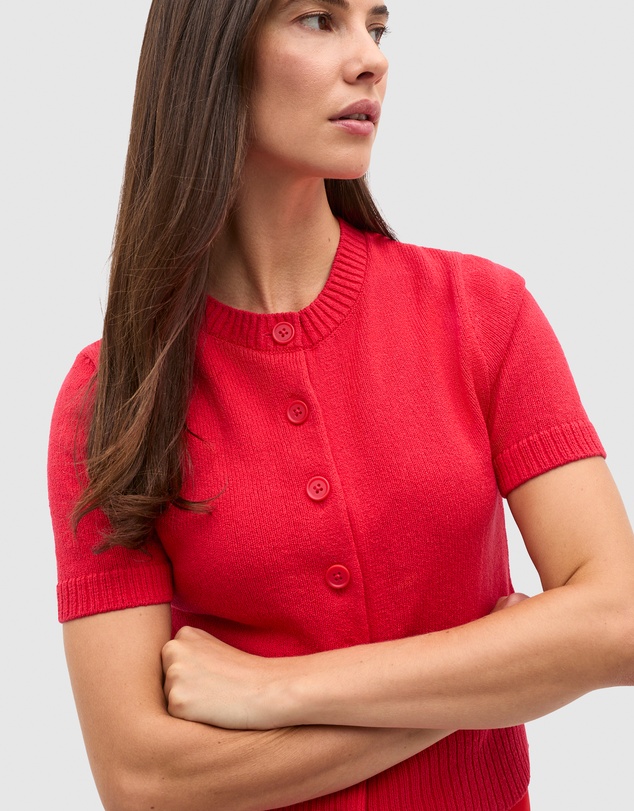 Seed Heritage - Textured Cotton Blend Cardigan