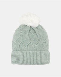 Bebe by Minihaha - Pointelle Pom Pom Beanie - Babies-Kids