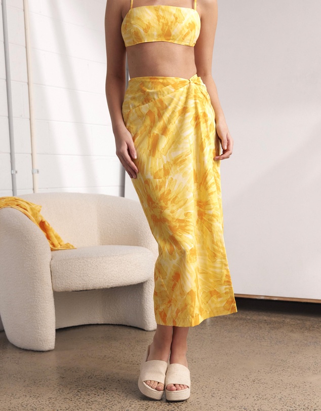 Dazie - Sunset Boulevard Twist Midi Skirt