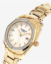 Michael Hill - Ladies Mother of Pearl Watch with 0.28 Carat TW of Diamonds in Gold Tone Stainless Steel