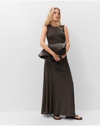 UNISON - Ruched Mesh Maxi Dress