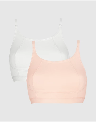Royce Lingerie - Lola Cotton Crop Top High Neck Teen Bra (2 Packs)