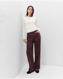 UNISON - Long Sleeve Ruched Mesh Top