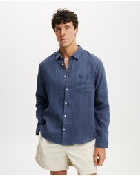 Cotton On - Relaxed Linen Long Sleeve Shirt