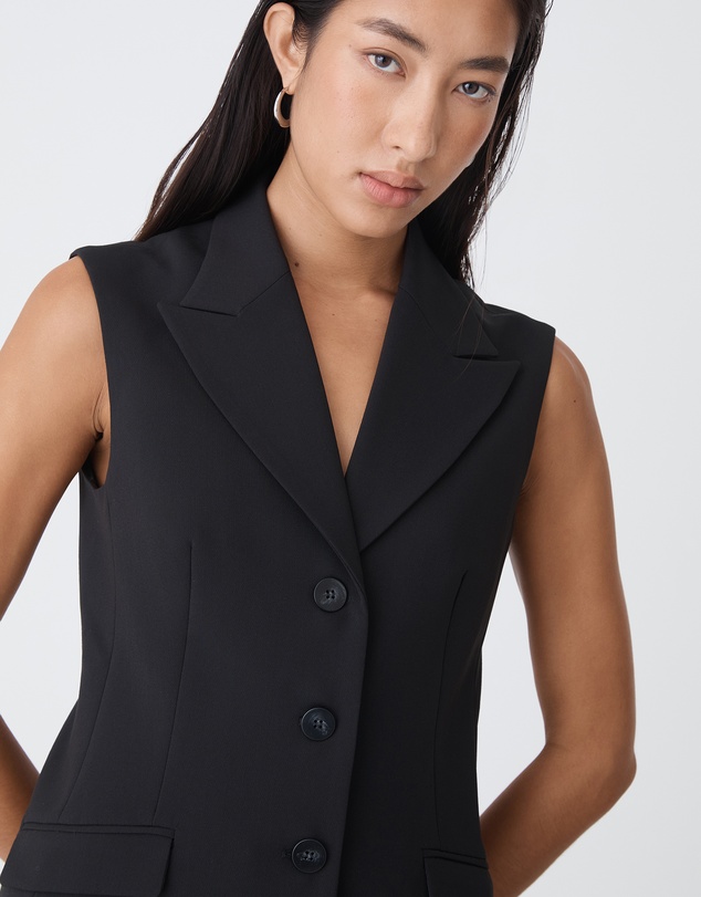 Forcast - Nikki Long Collared Vest