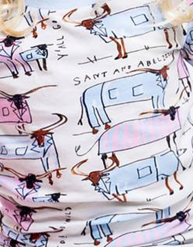 Sant And Abel - Kids Drawbertson Longhorns Long PJ Set